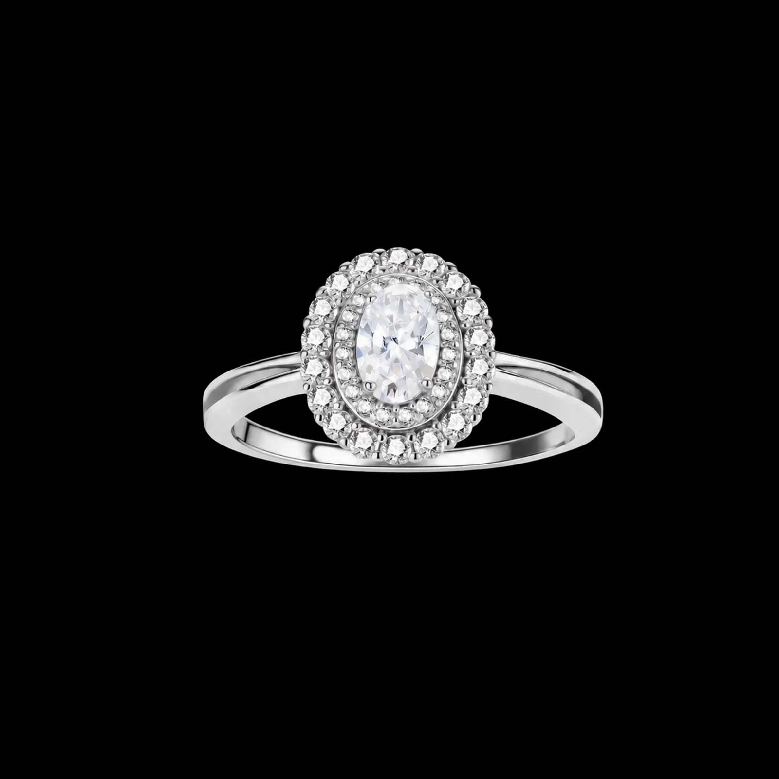 Solitaire, argent sterling 925 plaqué platine · moissanite vvs1 - bijou femme VALDESSE