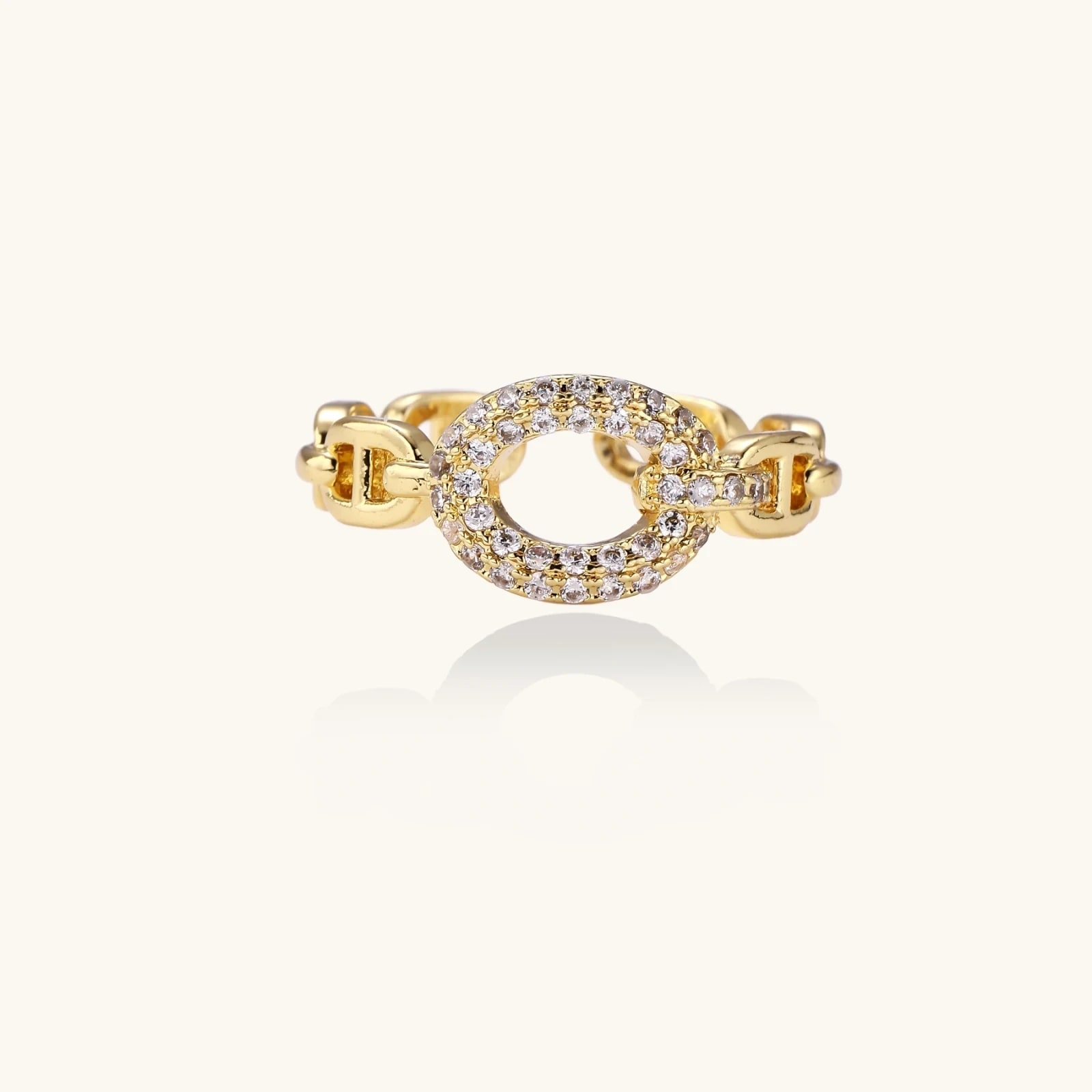 Bague Chaîne Dorée, photographie du bijou, vue 2