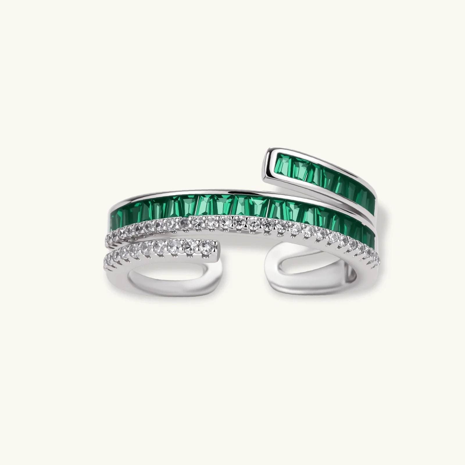 Bague Couches Émeraude, photographie du bijou, vue 2