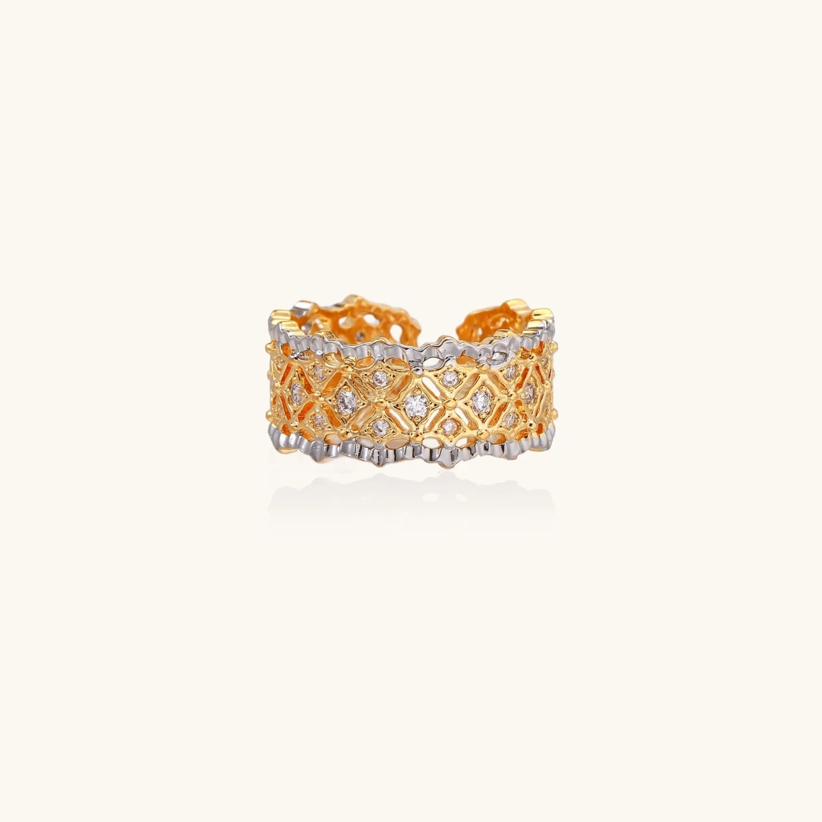 Bague Luxe Treillage, photographie du bijou, vue 2